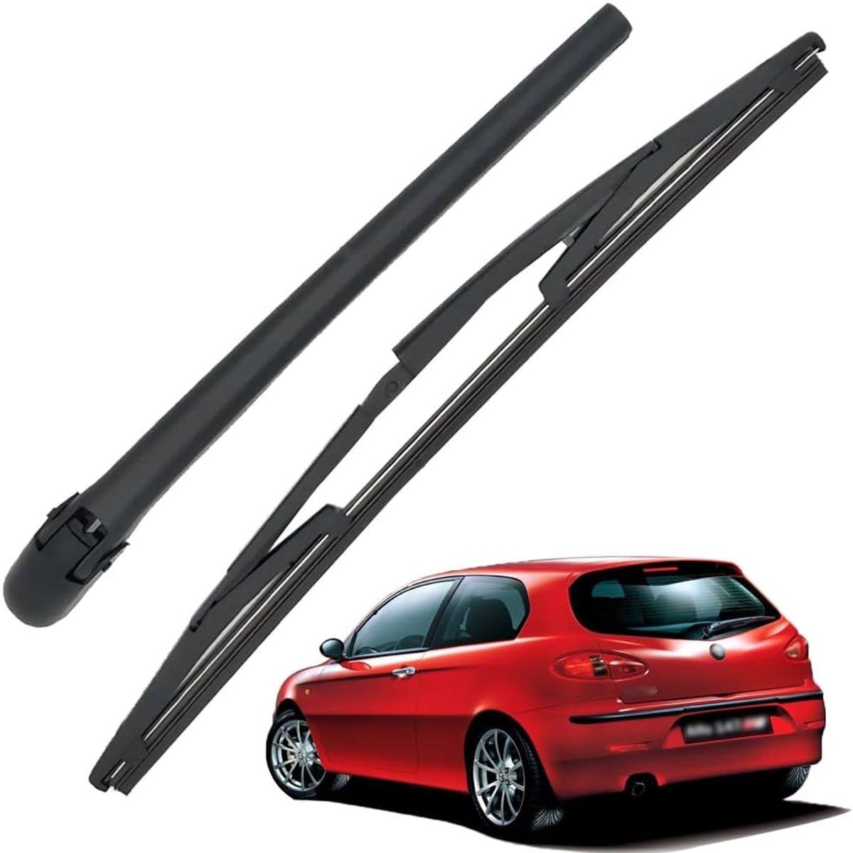 Achterruitenwisser Zwart, Vervanging Achterruitenwisser Arm Compatibel met Alfa Romeo 147 2000-2010