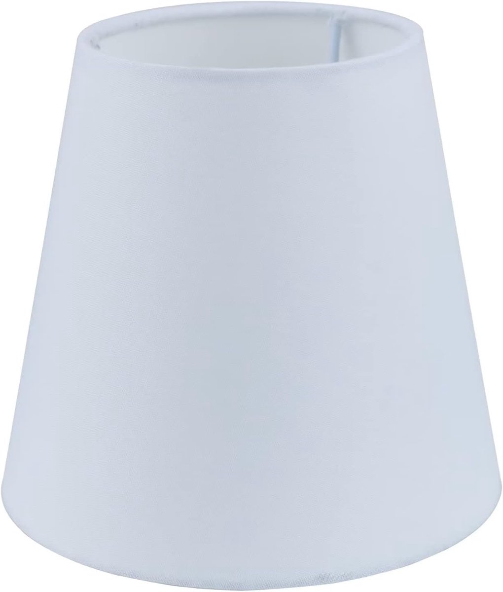 Stof Lampenkap Ø5.5/14cm Kleine Lichte Kap voor E14/E27 Kroonluchter, Rechtopstaande Wandlamp, Tafellamp, Kaarslicht, Wit