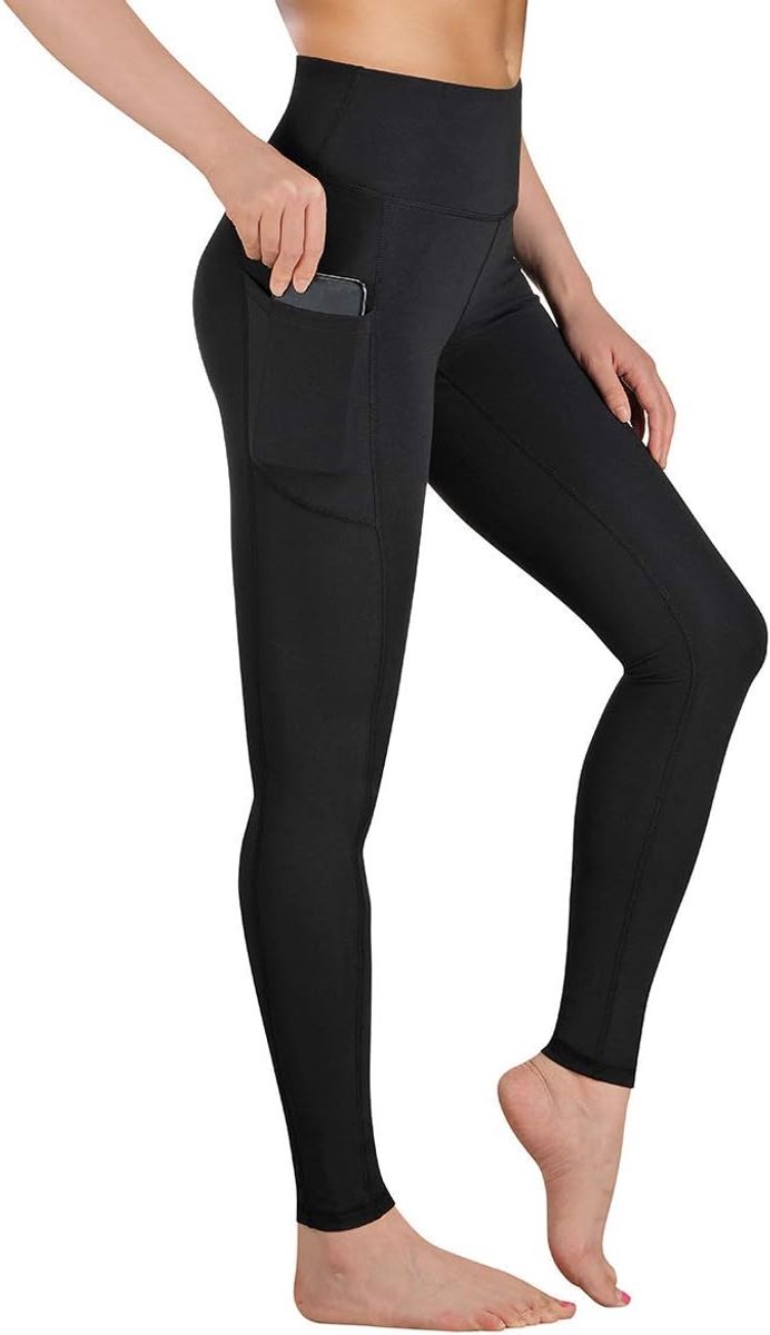 Dames Hoge Taille Sportbroek met Zakken Ondoorzichtige Gymlegging Dames Sport Yoga Broek Fitnessbroek P107
