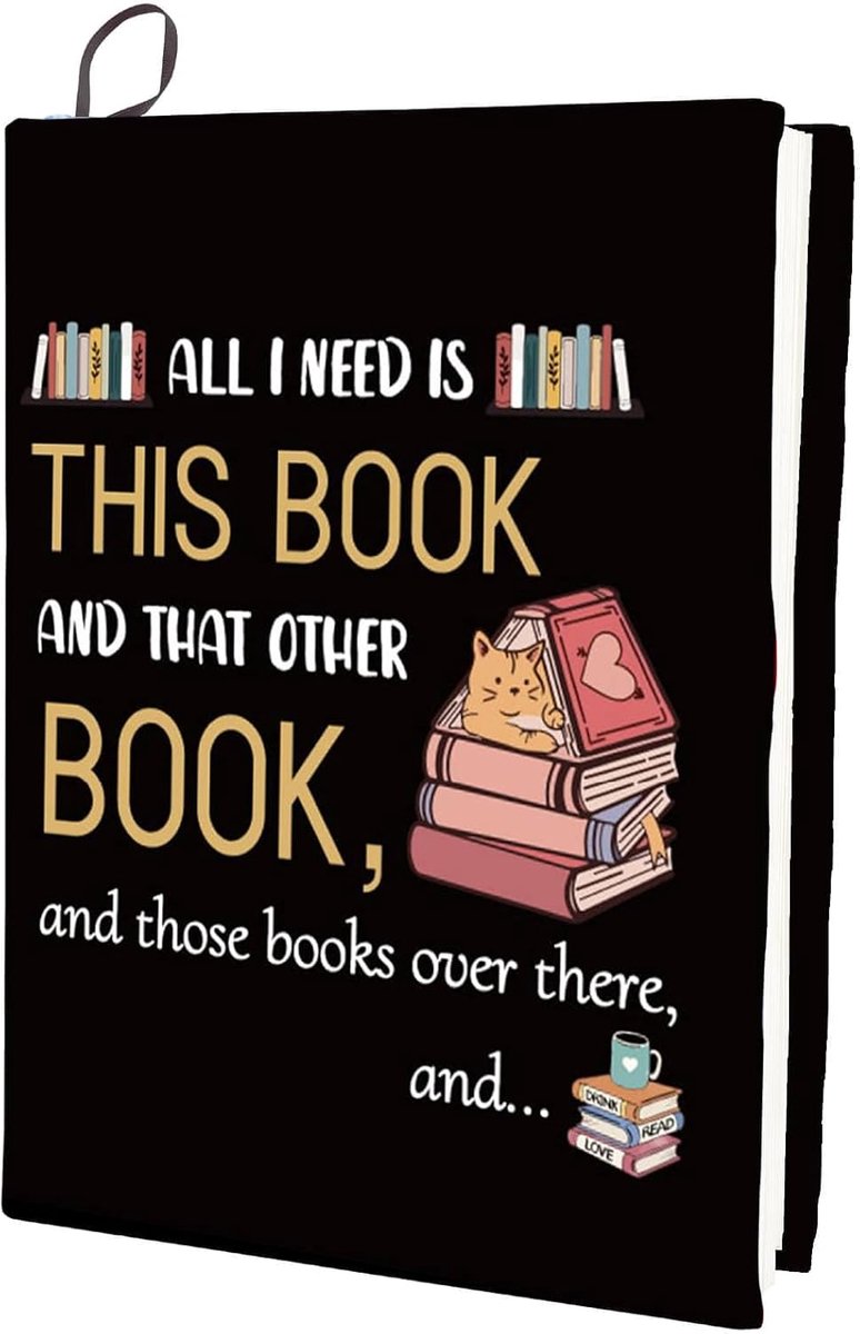 Boeken Patroon Rekbare Boekomslag Woorden Zwarte Cover Wasbare Herbruikbare Grote Nylon Boek Sleeve Boek Protector Elastische Notebook Wraps voor Hardcover Boeken Leerboek Gift