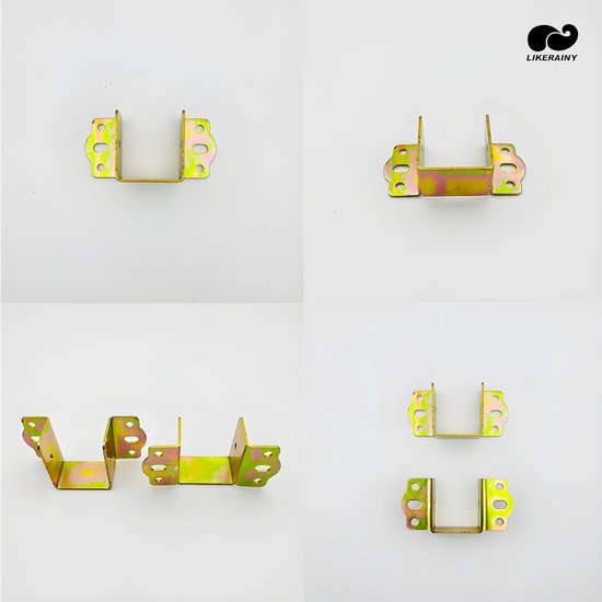 Meubel Aansluiting Scharnier Houten Balkbevestiging Breedte 40 mm Railbeugels Ophanging Verbinding Fittingen Schrijnwerk Haken Bevestiging voor Bedframe Metaal 4 stuks — afbeelding 2