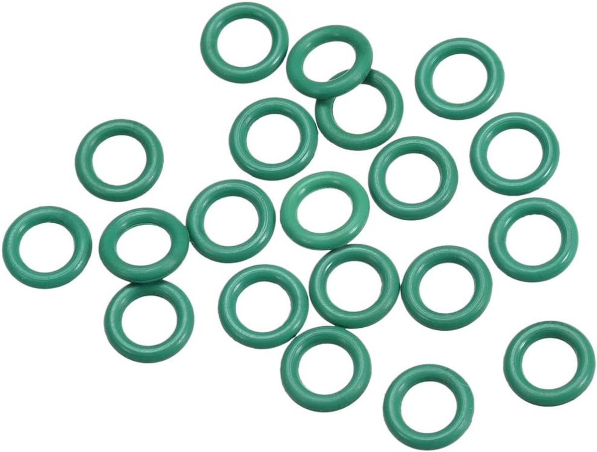 O-ringen, FKM afdichting voor machine-installaties, 8,5 mm AD 5,5 mm ID 1,5 mm breedte groen, verpakking van 20