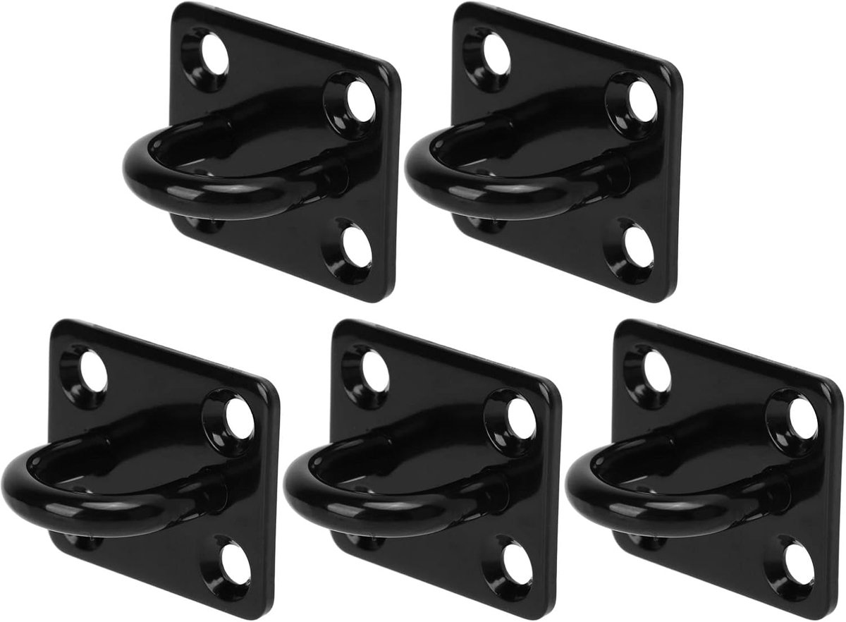Plafondhaak Stabiel Roestvrij Zwart Krasbestendig Roestvrijstalen Oogplaat voor Hangende Schommel (6mm)