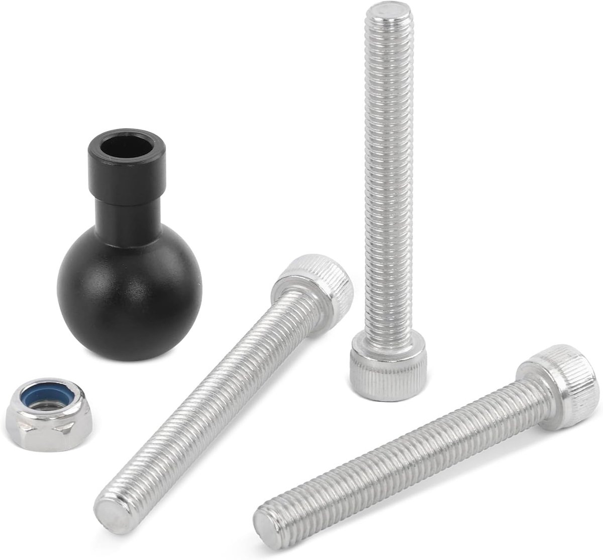 Set Kogelkopmontage Basis, Motorfiets M8 Schroefgatbevestiging met 25mm / 1" Kogel Compatibel met RAM B-367U Houders, Motorfiets Telefoon Houder Vaste Recorder