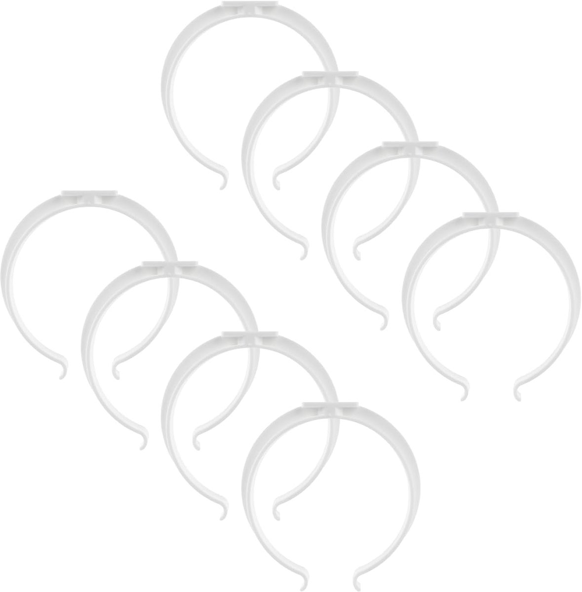 Vent Systems 8 stuks Ø 100 mm kunststof wandhouders voor ronde ventilatiekanalen, voorgeboorde gaten, ronde ventilatiekanaalhouder, verwarming, koeling, airconditioning, 4 verpakkingen