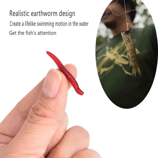 Zachte Aas Set Realistische Valse Regenworm Worm Elastische Rubber Regenworm Visaas — afbeelding 4
