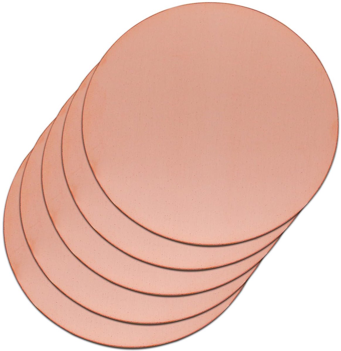 Koperen plaat, diameter 100 mm, dikte 1 mm, koperplaat voor handwerk, doe-het-zelf, sieraden, elektriciteit, reparatie, industrie (5 stuks)