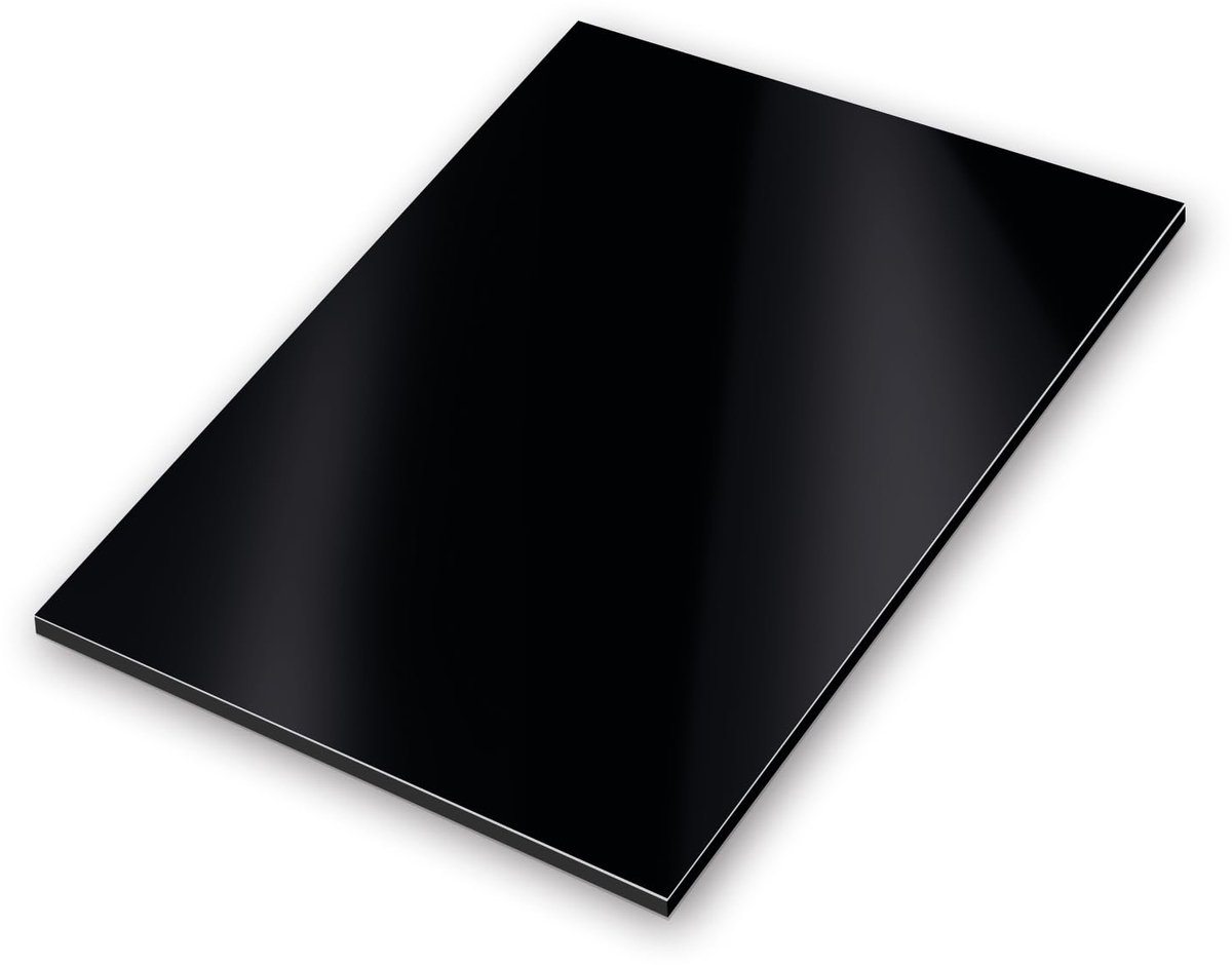 iSecur Aluminium composietplaat zwart 30 x 40 cm - az132 | Weerbestendig, ideaal voor modelbouw, bewegwijzering, beursbouw, doe-het-zelf en zeefdruk