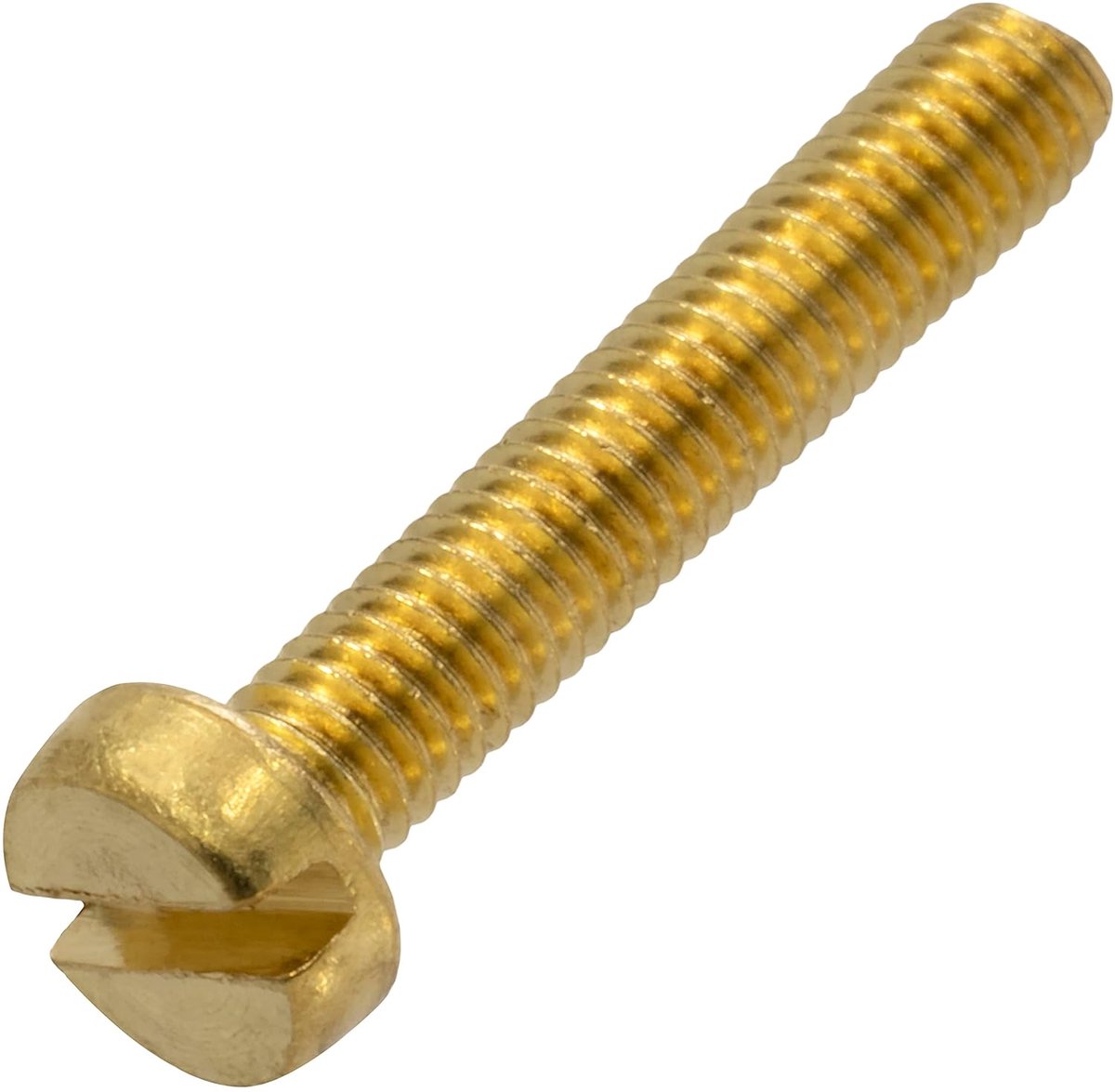 - C60071 - Set van 10 metalen schroeven met cilinderkop M3x16mm met S-sleuf - montagebout - DIN 84 - messing - schroevendraaier spanschroevendraaier