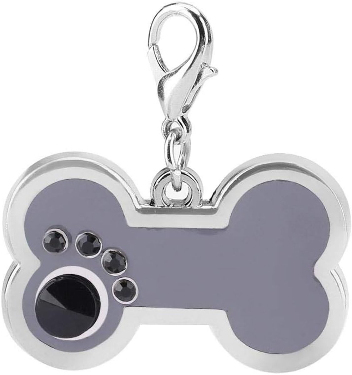 ID Tag Hond Tag Persoonlijk Huisdier ID Halsband Grijs