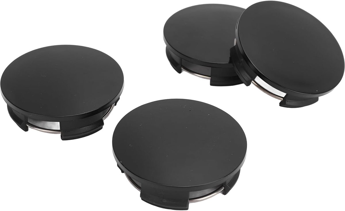 Wiel Center Naafdop, Universeel voor Auto's, Zwart, Buitendiameter 57mm, Binnendiameter 50mm, Set van 4