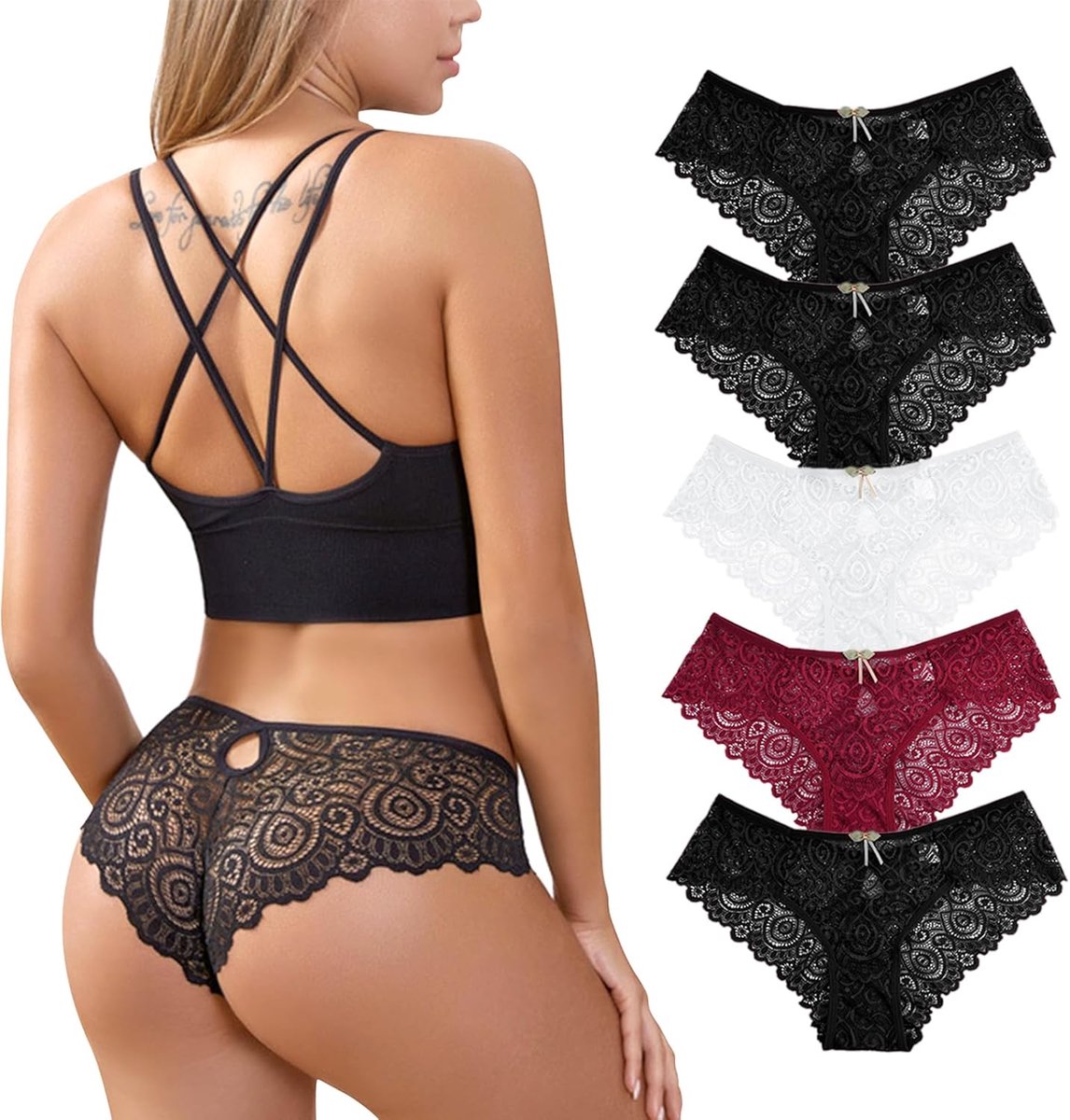 Tanga Dames Sexy Kanten Lingerie Lage Taille Onderbroek Dames Slips Multipack Hipster Ondergoed Vrouwen Bikini Panty's