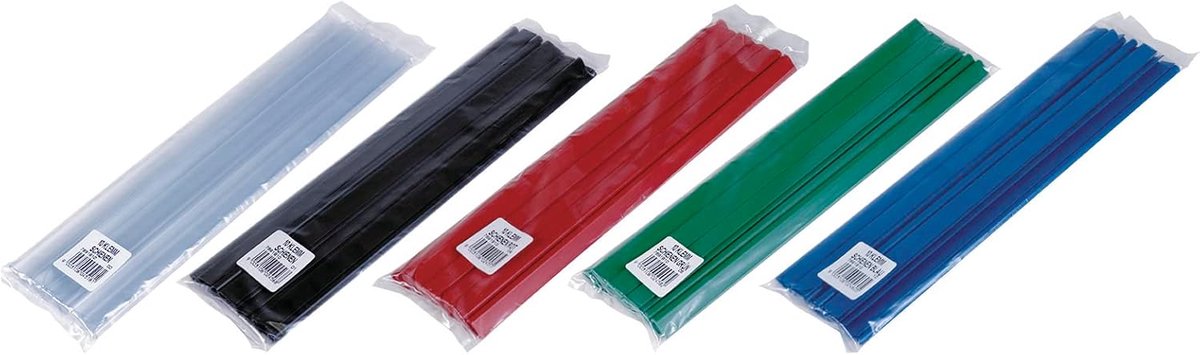 Universele klemrails, 10 stuks, klemrail DIN A4/8 mm, voor ca. 80 vellen, klemlijst voor inkijkwerende strips, bevestigingsclips, pvc-kunststof, transparant