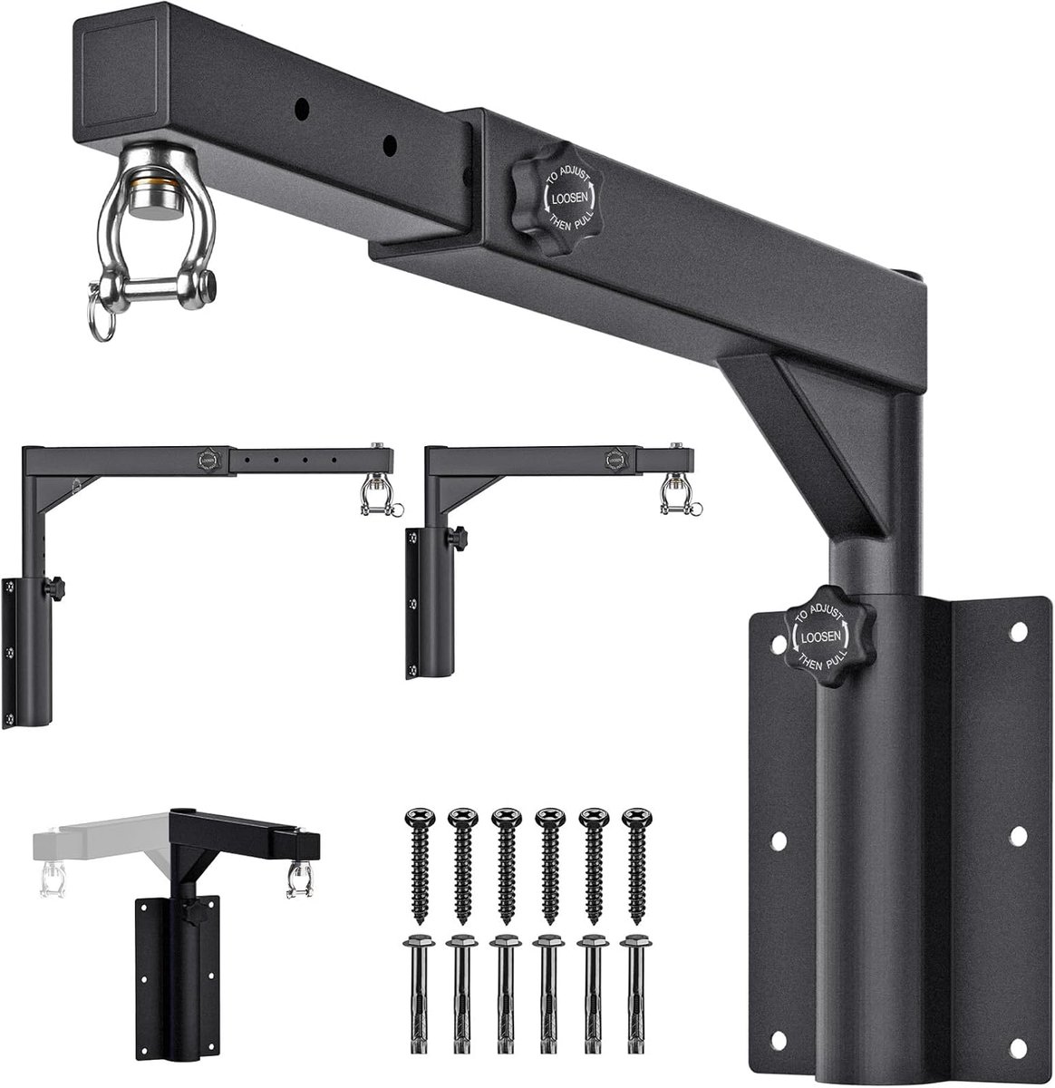Zwaargewichtzak Muurbevestiging - Roterende Heavy-Duty Boksbeugel voor Thuissport, Binnen/Buiten Gebruik, Verstelbaar voor Kickboxen & Muay Thai Zakken.