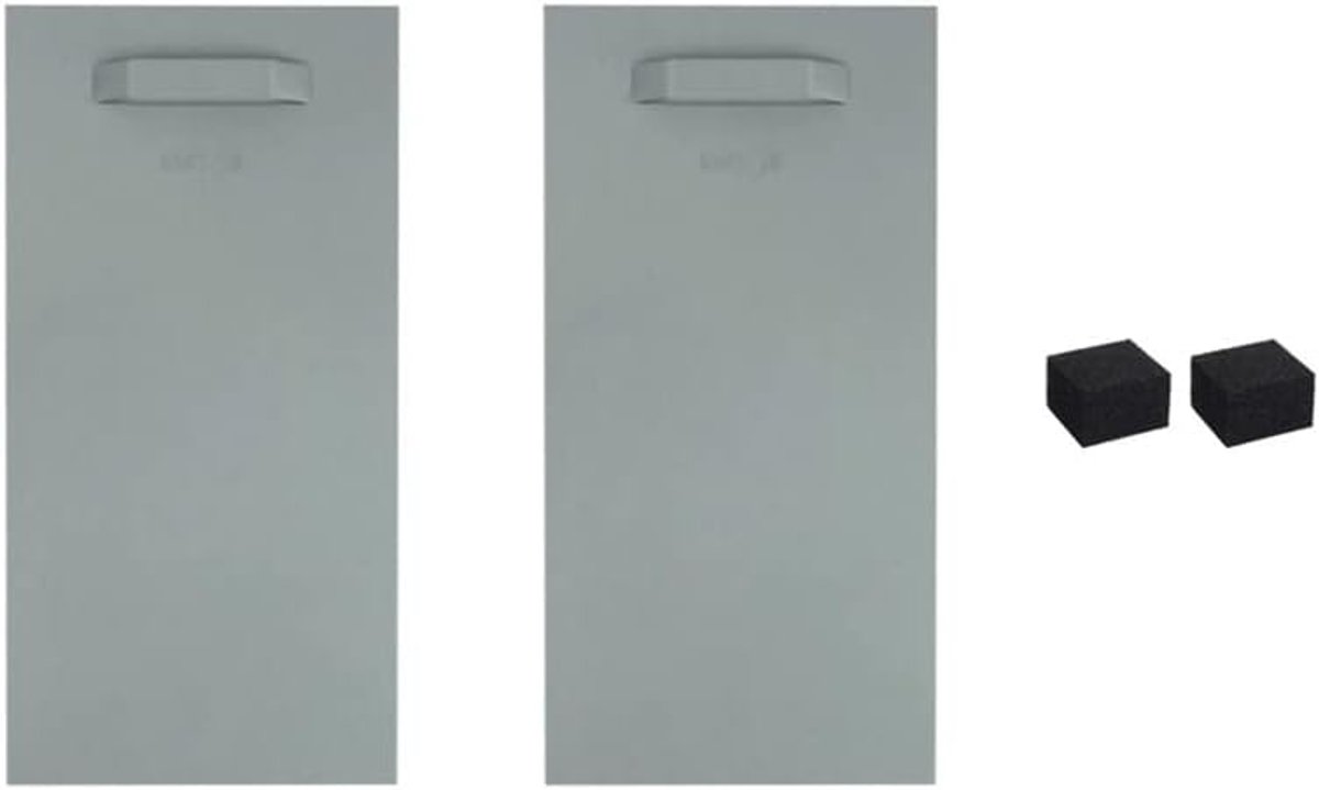 bevestigingsset Fotohouder Spiegelhouder Dibond Hanger Hechtplaten (2x Houder | Schuimbuffers, 200x100mm)
