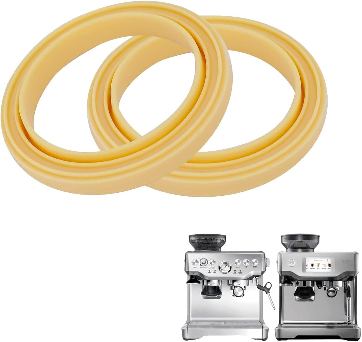 2 stuks afdichtringen compatibel met Sage The Barista Express BES875UK SES875BKS SES875 SES875BTR2GUK1 espressomachines afdichting siliconenmateriaal in levensmiddelenkwaliteit