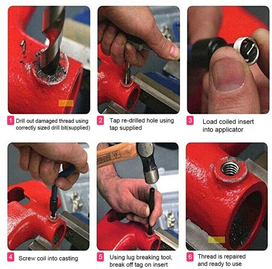 M7 Kit metaal 25 stuks M7 schroefdraad reparatieset met transparante kunststof doos voor verwerking machines — afbeelding 5