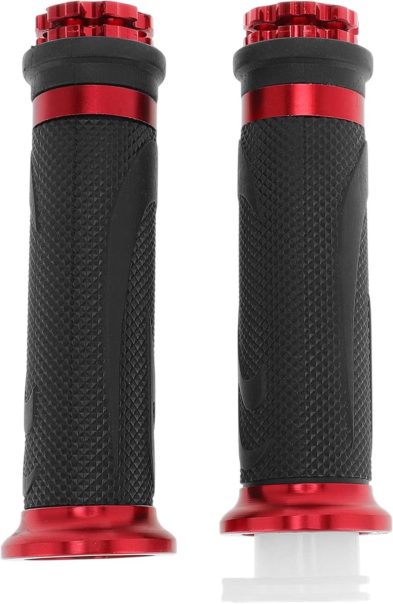 Handgrepen Cover Kit Antislip Aluminiumlegering Rubber Stuur Handgrepen voor Motorfiets Scooter Fiets ATV Rood 1 Set