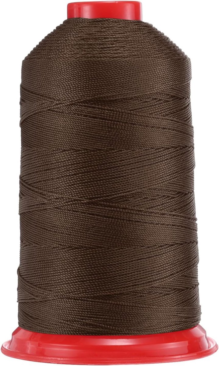 700 yards gebonden nylon naaigaren, maat 840D/3, naaien, heavy duty draad, outdoor, voor lederen jeans en weaving, handwerk, machine, doe-het-zelf, bruin