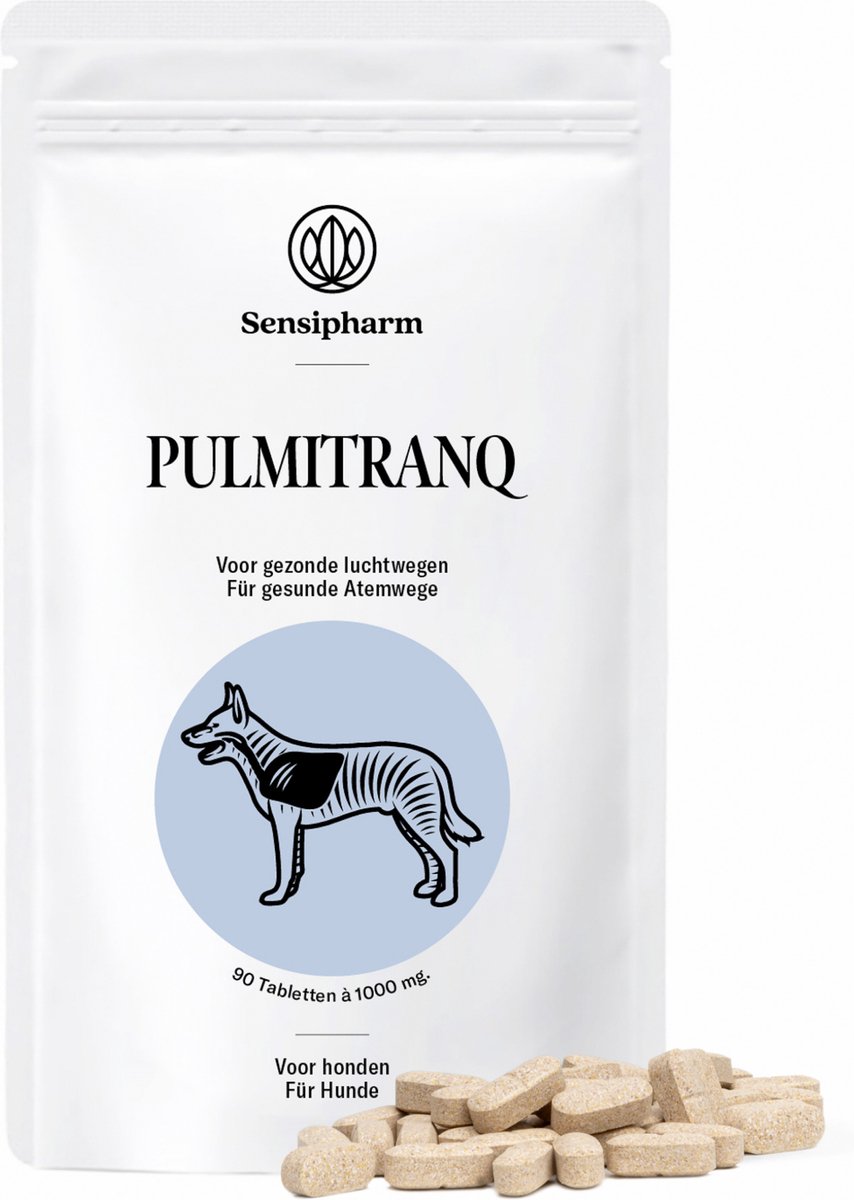 Sensipharm® Pulmitranq Hond - Luchtwegen Supplement bij Kennelhoest & Hoesten - 90 Tabletten
