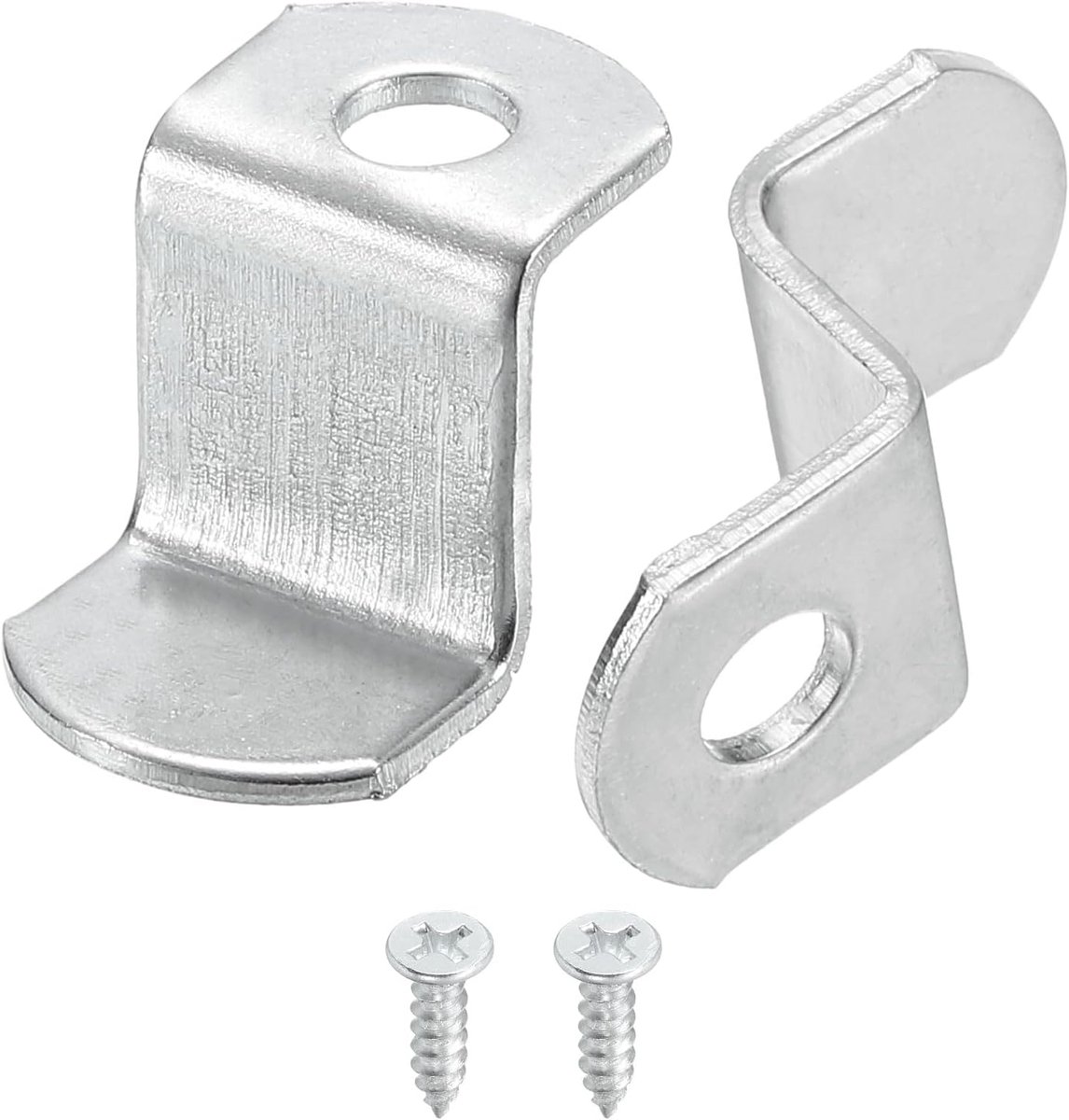 30 stuks 1/2" offset canvas clips, fotolijst, spiegelclips, Z-vorm, canvas schilderijmontage, clips met 1 montagegat met schroeven, zilver