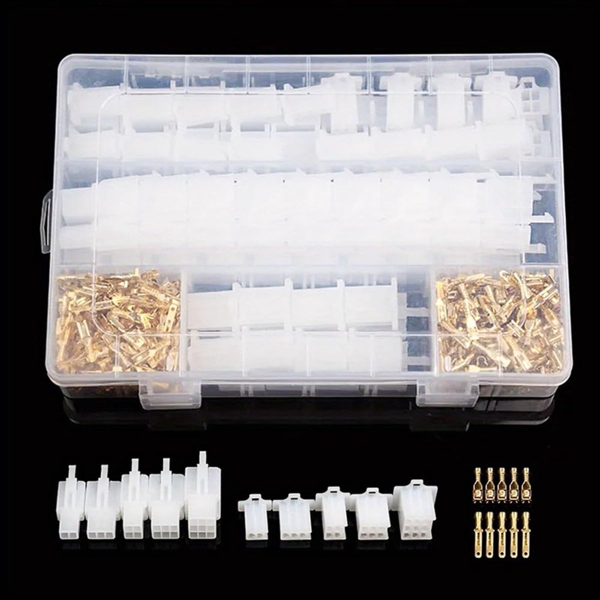 580 stuks kabelconnectoren 2 3 4 6 9 polige platte steekhulzen stekker 2,8 mm pitch connectoren behuizing kabelschoenen platte stekker mannelijk vrouwelijk auto kabelconnector stekker voor