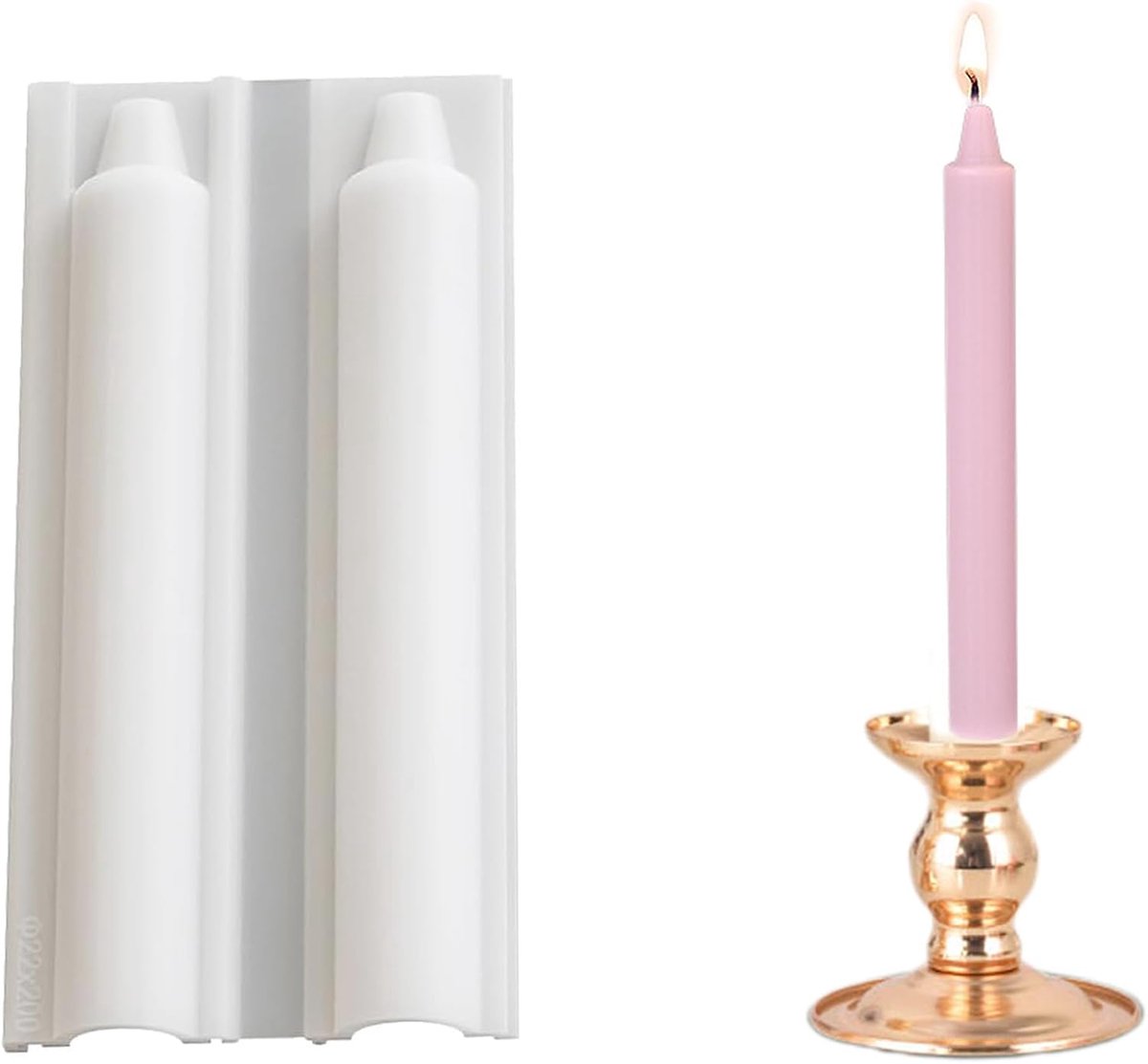 Mallen voor licht gieten DIY siliconen mallen voor licht gieten Omkeerbare lichtvorm Eenvoudig te bevrijden voor kerstdiner Valentijnsdag decoratie (wit, 1,5x15cm)