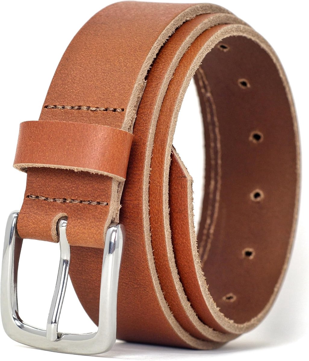 Ridge 35 mm leren riem - Gemaakt in Engeland - Heren - Dames - Unisex voor jeans en broeken (nikkelvrij)