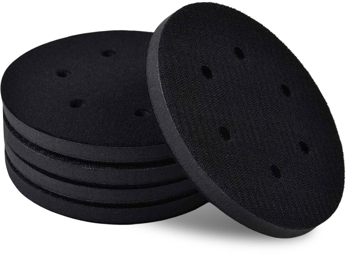 5 stks 6Inch 6Inch 6Hole Interface Pad Haak & Loop Ondersteuning Spons Pad Interface