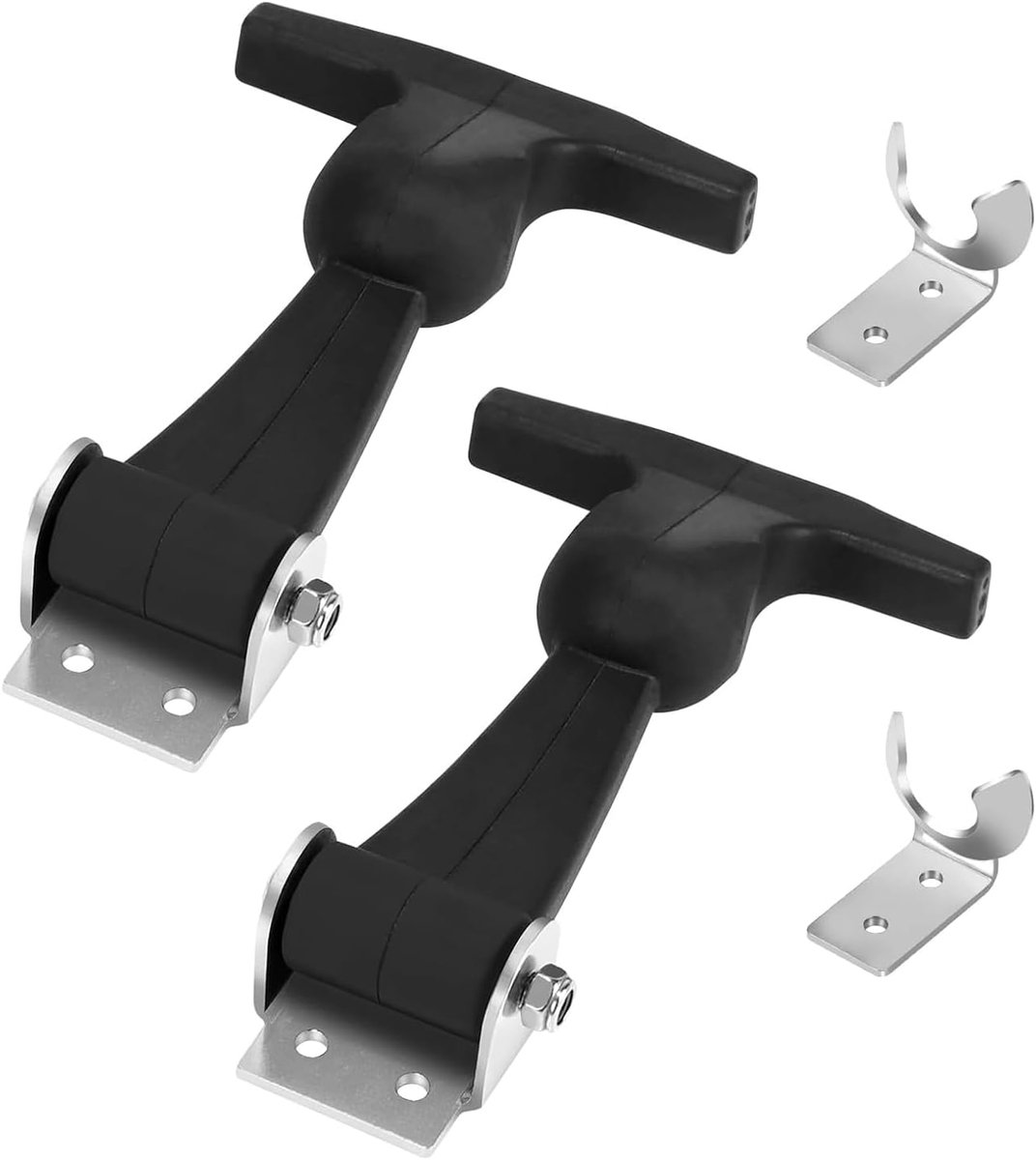 2 stuks kaphouders rubber, kapsluiting rubber, T-greep spansluithouder, kaphouder universeel, motorkapsluitingen voor gereedschapskist voertuigmotor motorkap (2 x groot)