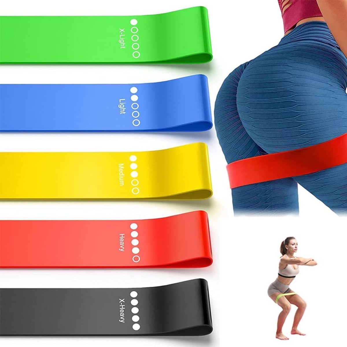 30 cm x 5 cm Fitnessbanden Breiset, 10 Weerstandsbanden, Weerstandsbanden voor Benen & Billen, Gymnastiekband voor Krachttraining, Spieropbouw & Yogatraining