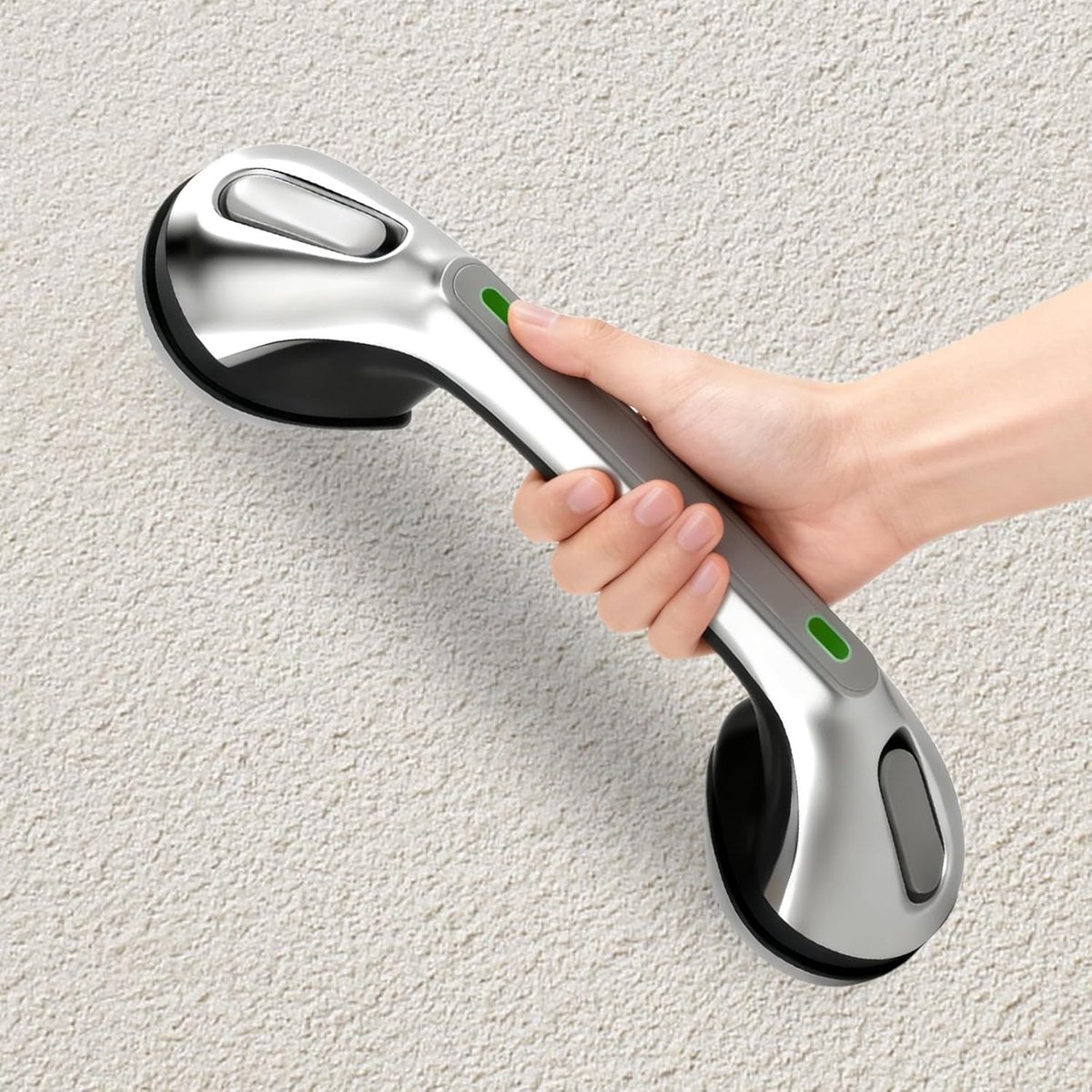 SnelShoppen - Handgreep douche zonder boren, 40 cm met zuignap, afneembare douchegrip, max. 110 kg, instaphulp voor senioren, veilige badkuip onderste