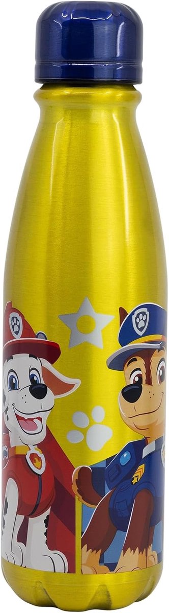 Aluminium Drinkfles Kinderen Paw Patrol 600ml - Herbruikbaar met Veilig Mondstuk en Lekvrije Dop voor School Sport