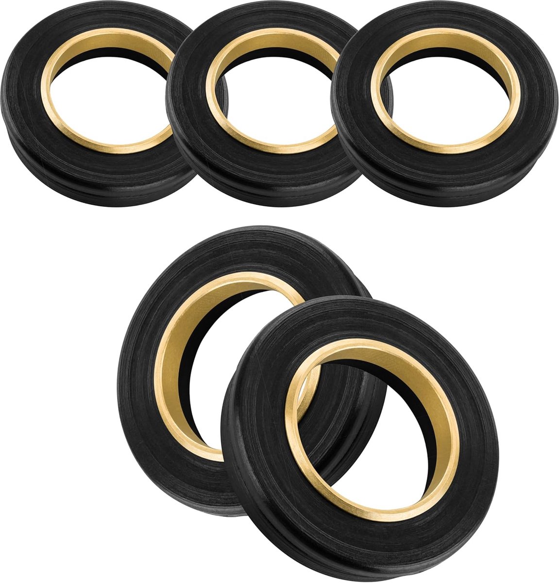 5x Vervangingsafdichting Diameter 21,5 mm, voor Snelkoppelingen 1/2", 3/4”, 1", 1 1/4” met Afdichtring Diameter 19,5 mm, Messing, Compatibel met Geka-systeem