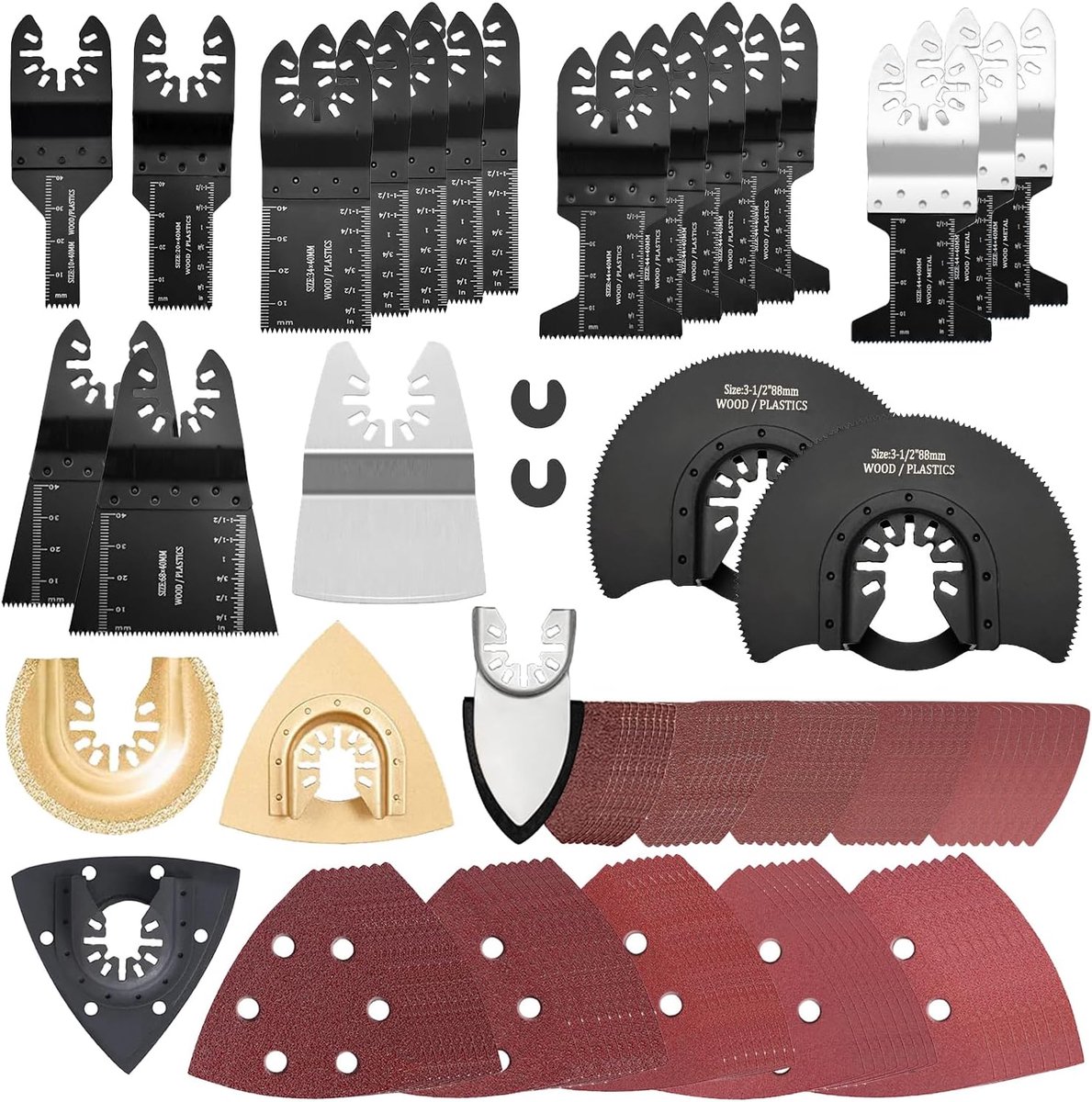 Oscillerende Zaagblad Accessoireset Multitool Bladen Zaagblad Zaagbladenset Oscillerende Zaagbladen Universele Snelsluiting Hout Snijden Multigereedschapset voor Dremel Bosch Dewalt