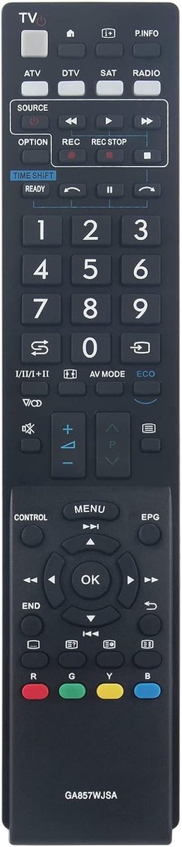 Nieuwe GA857WJSA Vervanging Afstandsbediening Compatibel met Sharp LCD TV AQUOS GA857WJSA RRMCGA857WJSA Afstandsbediening