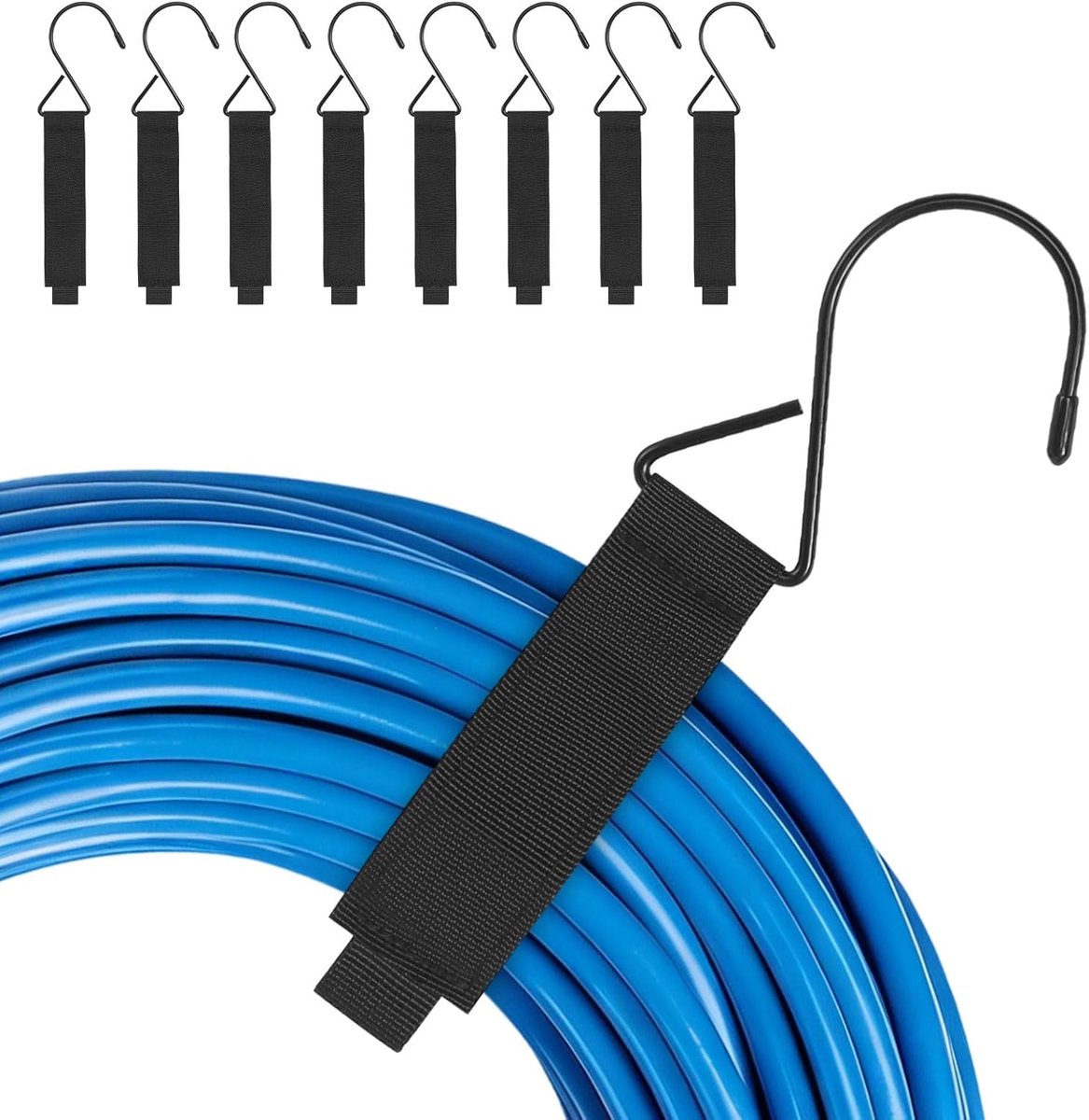 Verlengkabels organizer set van 8 - flexibele klittenbanden - tot 10 kg - overzichtelijke kabeloplossing - SnelShoppen