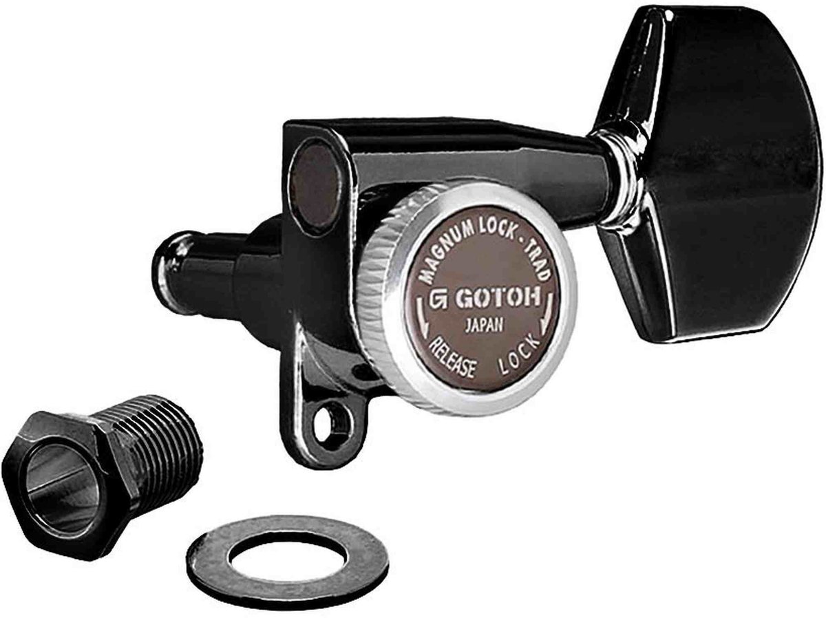 Gotoh GTH13723 SG360 stemmechanieken met Magnum Lock Trad and 07 knoppen, 3L3R, zwart