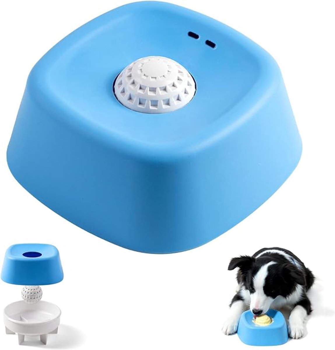 KZQ Hondenspeelgoed & Likbal voor Honden, =- Likbak voor bottenbouillon, yoghurt en natvoer - Likspeelgoed voor grote, middelgrote en kleine honden