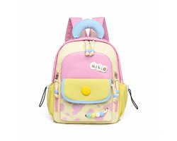 Kinder Rugzak – Kleuterrugzak – Waterafstotende Schooltas – Lichtgewicht – Voor School, Kinderopvang & Uitstapjes – Voor Jongens & Meisjes – Lichtroze – 23 × 11 × 30 cm – 1 Stuk