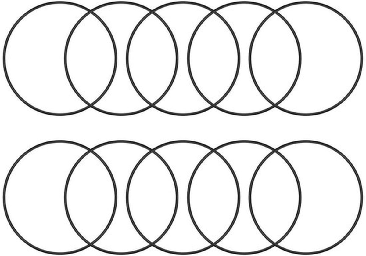 O-ring 10 Stuks - Nitrilrubber - Afdichtingsset - 72 mm Buitendiameter - 65,8 mm Binnendiameter - 3,1 mm Breed - Flexibel en Duurzaam - Afdichtring