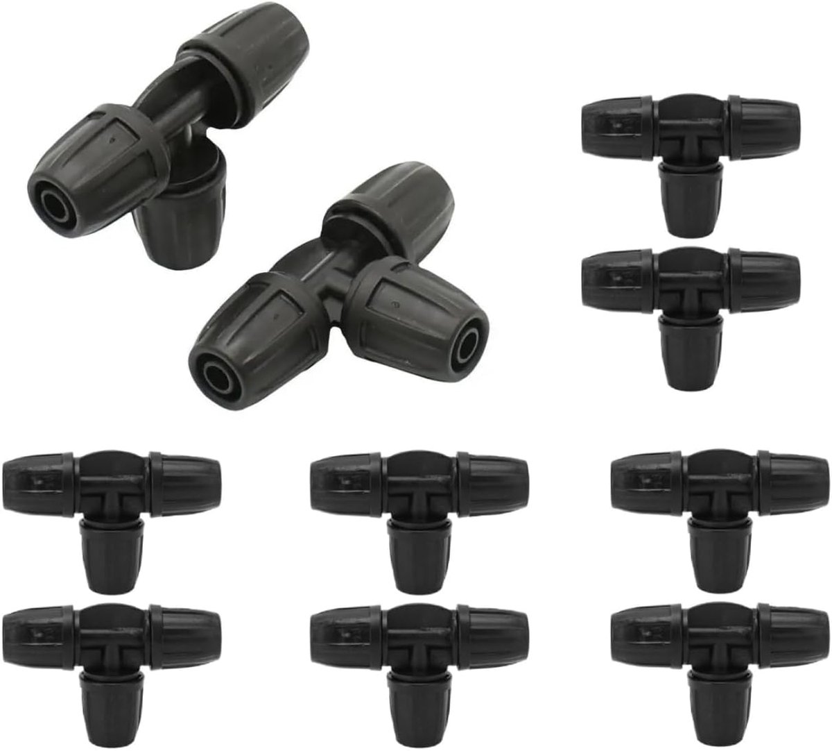 Connector, 10 Stuks 8/11 Prikkeldraad Tee met Slot Pijp Connector 3-Way Adapter Waterleiding Gewrichten voor Slang Druppelirrigatiesysteem