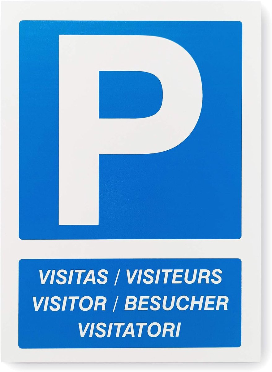 Parkeerplaatbord van aluminium composietmateriaal voor buitenparkeerplaatsen (bezoektalen)