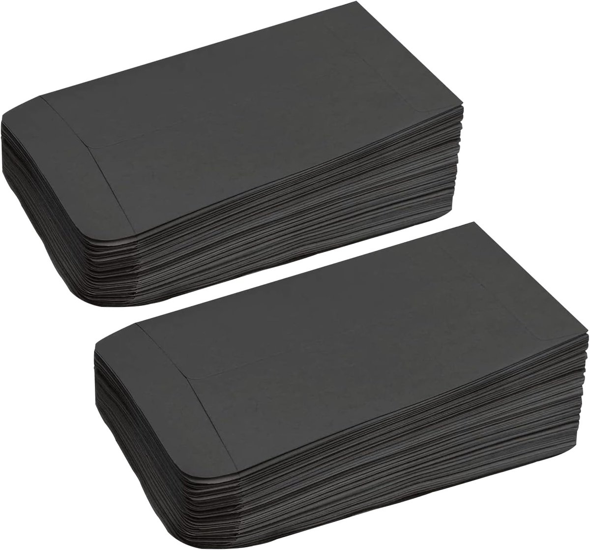 100 Stks Kleine Zwarte Mini Enveloppen - Kraftpapier Munt Enveloppen voor Lonen, Zaden, Munten, Kralen of Postzegels (10x6cm/3.9x2.4inch)