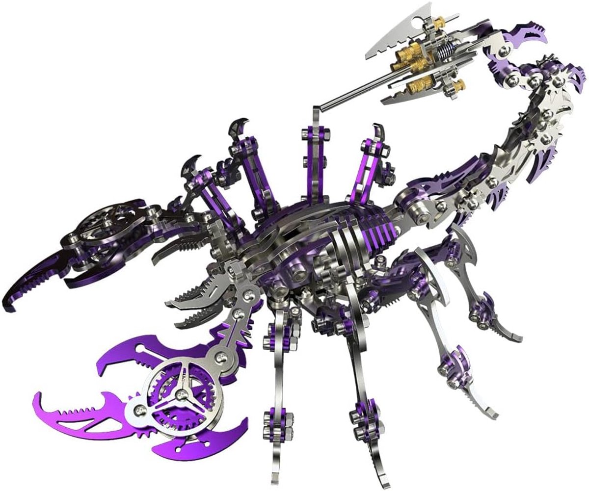 3D Metalen Puzzel voor Volwassenen - Schorpioen Model Kit, Doe-Het-Zelf Bouwspeelgoed Met Gereedschap, Roestvrij Stalen Desktop