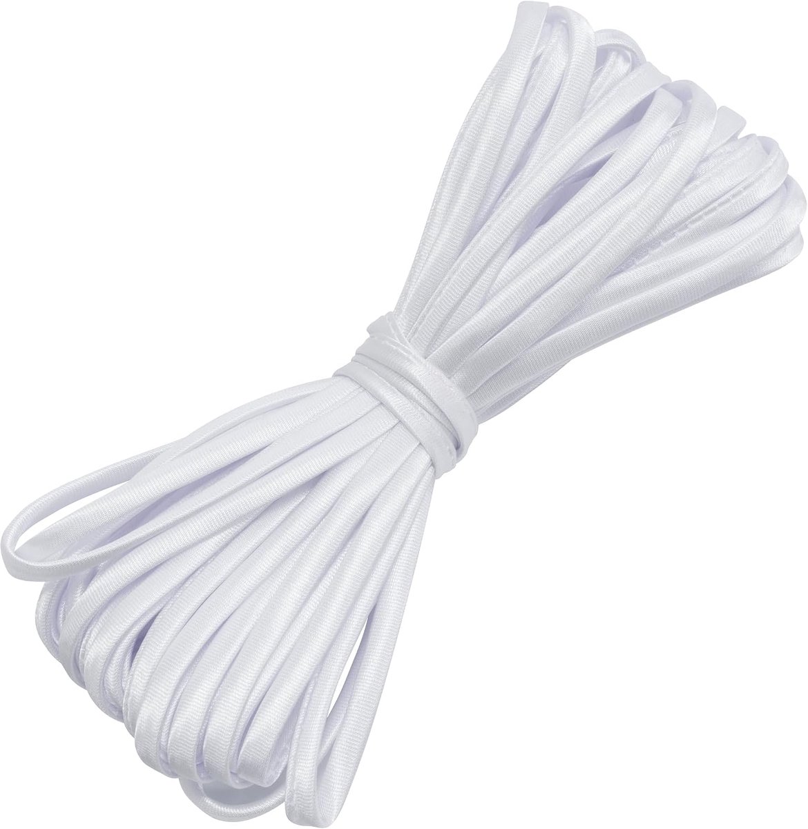 - C77357 - reserveband 9 meter x 5 mm voor korset - van natuurlijk materiaal - kleur wit