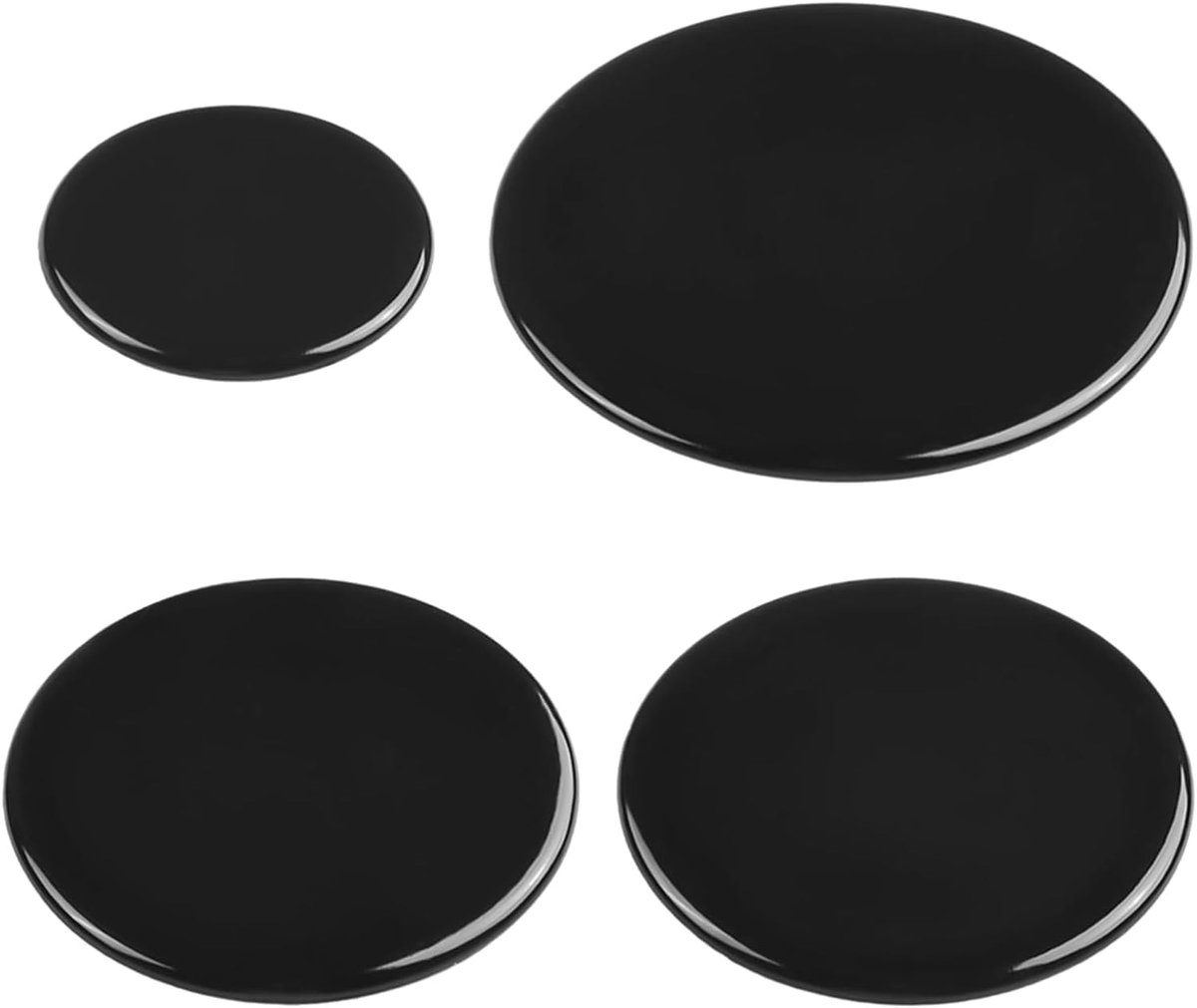 Set van 4 gasfornuisafdekkingen voor fornuizen en hoeden, set van 55 mm/75 mm/100 mm, gasfornuisbranderdop voor SABAF gasfornuis, onderdelen accessoires (plat)