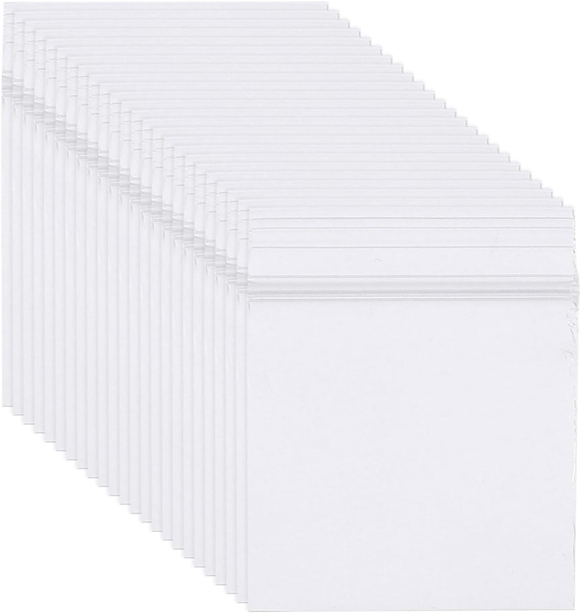 200 stuks doorzichtige plastic zakken, 2,5 x 2,5 cm, rits, hersluitbare zakken, 4 mil, kleine hersluitbare plastic zakken voor kleine bedrijven, sieraden, opslag, verpakking