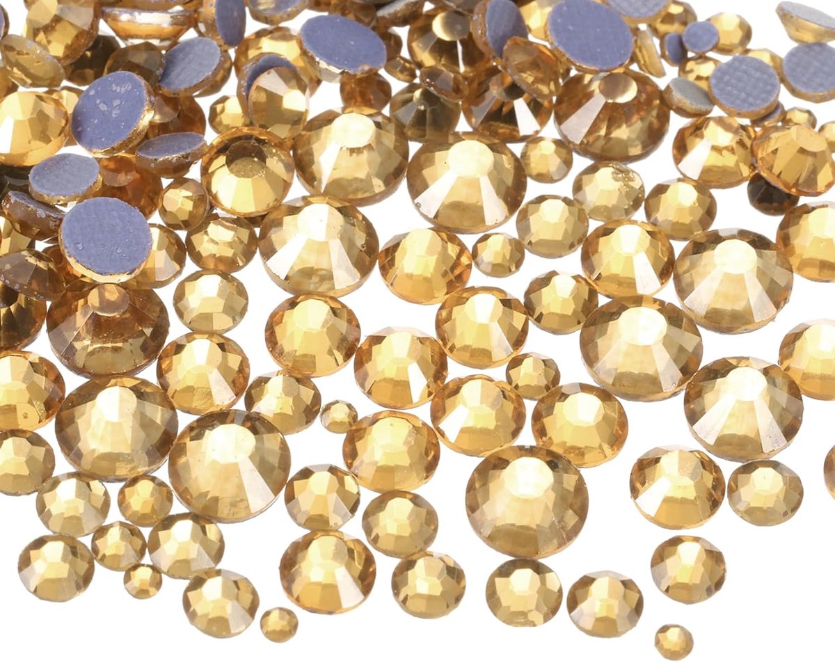 Hotfix, strass-steentjes, 400 stuks, platte achterkant, kristallen glazen steentjes met doorzichtige doos, nageldesign, set voor knutselen, kleding, doe-het-zelf, decoratie, 5 maten (SS6