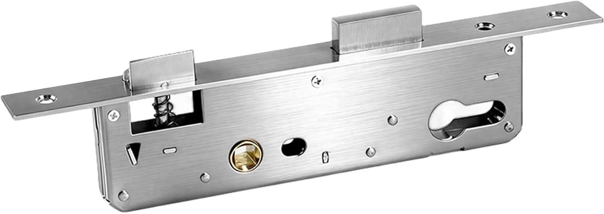 Insteekslot buisframeslot roestvrij staal, afstand 92 mm doornmaat 20/25/30/35/40 mm, slotinzetstuk voor links/rechts, slot voor tuinpoort, toilet, metalen deuren (40 mm doornmaat)